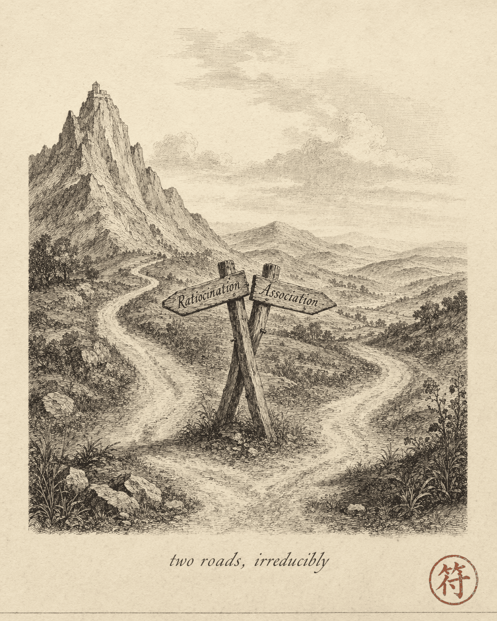 two roads, irreducibly