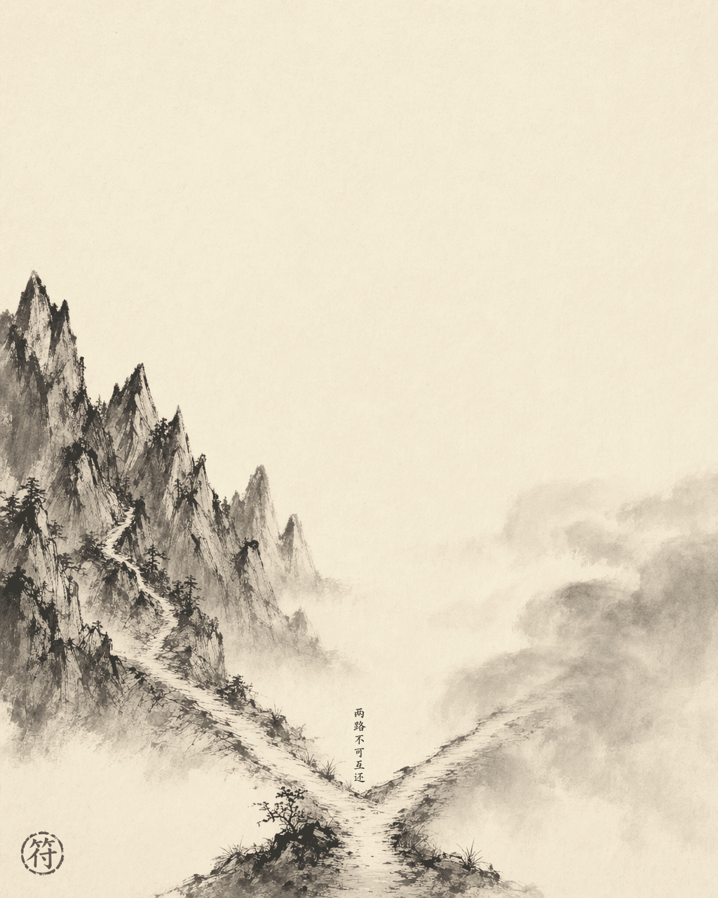 两条路，不可互还